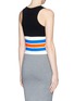 Back View - Click To Enlarge - TANYA TAYLOR - 'Mona' stripe cropped tank top