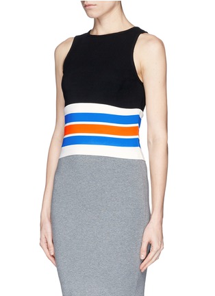 Front View - Click To Enlarge - TANYA TAYLOR - 'Mona' stripe cropped tank top
