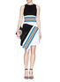 Figure View - Click To Enlarge - TANYA TAYLOR - 'Mackenzie' stripe mock wrap skirt