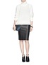 Figure View - Click To Enlarge - HELMUT LANG - Leather pencil skirt