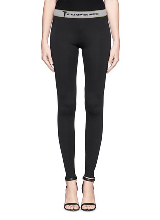Main View - Click To Enlarge - T BY ALEXANDER WANG - Logo band stretch jersey leggings