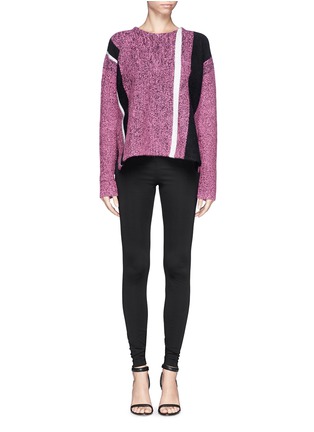 Figure View - Click To Enlarge - T BY ALEXANDER WANG - Logo band stretch jersey leggings
