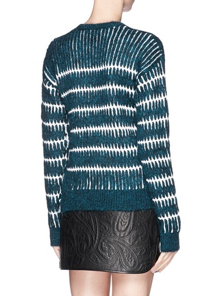 Back View - Click To Enlarge - ALEXANDER WANG - Mohair-wool stripe sweater