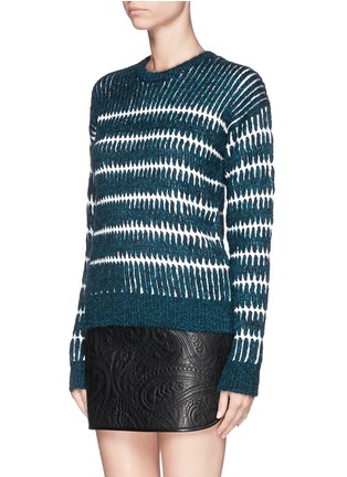 Front View - Click To Enlarge - ALEXANDER WANG - Mohair-wool stripe sweater