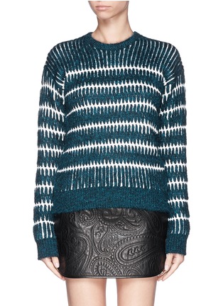 Main View - Click To Enlarge - ALEXANDER WANG - Mohair-wool stripe sweater