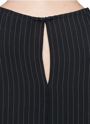 Detail View - Click To Enlarge - THEORY - 'Brennia' pinstripe silk top