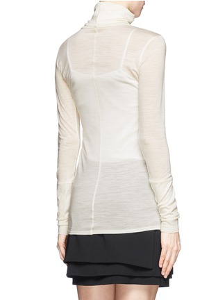 Back View - Click To Enlarge - HELMUT LANG - Wool jersey turtleneck top