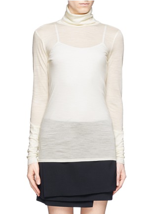 Main View - Click To Enlarge - HELMUT LANG - Wool jersey turtleneck top