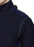 Detail View - Click To Enlarge - SACAI - Turtleneck sweater plaid print combo dress