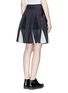 Back View - Click To Enlarge - SACAI - Chiffon insert pinstripe A-line culottes