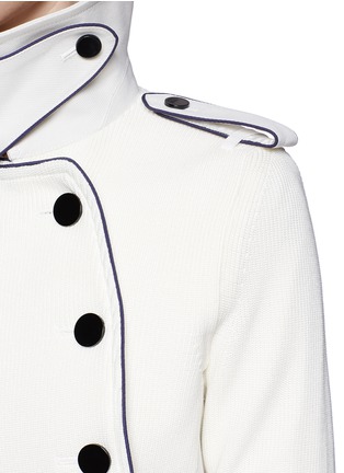 Detail View - Click To Enlarge - SACAI - Mock combo knit military coat