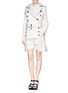 Figure View - Click To Enlarge - SACAI - Mock combo knit military coat