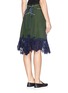 Back View - Click To Enlarge - SACAI - Lace hem twill wrap skirt