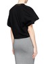 Back View - Click To Enlarge - TOGA ARCHIVES - Cutout mesh stripe jersey T-shirt