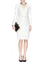Figure View - Click To Enlarge - ALEXANDER MCQUEEN - Double breasted faux wrap dress