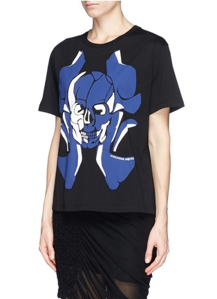 Front View - Click To Enlarge - ALEXANDER MCQUEEN - Matisse skull print T-shirt