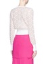 Back View - Click To Enlarge - ALEXANDER MCQUEEN - Floral open knit cardigan