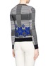 Back View - Click To Enlarge - ALEXANDER MCQUEEN - Prince of Wales flower jacquard cardigan