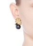 Figure View - Click To Enlarge - KENNETH JAY LANE - Gold plated crystal pavé pear drop clip earrings