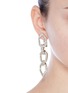 Figure View - Click To Enlarge - KENNETH JAY LANE - Glass crystal open link clip earrings