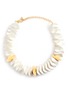 Main View - Click To Enlarge - KENNETH JAY LANE - Wavy disc gold plated necklace