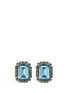 Main View - Click To Enlarge - KENNETH JAY LANE - Emerald cut stone glass crystal pavé clip earrings
