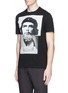 Front View - Click To Enlarge - NEIL BARRETT - 'Che Guevarius' hybrid print T-shirt