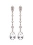 Main View - Click To Enlarge - KENNETH JAY LANE - Glass crystal pavé pear drop clip earrings