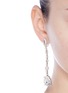 Figure View - Click To Enlarge - KENNETH JAY LANE - Glass crystal pavé pear drop clip earrings