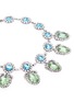 Detail View - Click To Enlarge - KENNETH JAY LANE - Oval pendant glass crystal pavé station necklace