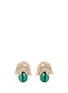 Main View - Click To Enlarge - KENNETH JAY LANE - Gold plated crystal pavé resin drop clip earrings