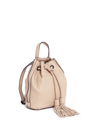 Detail View - Click To Enlarge - REBECCA MINKOFF - 'Isobel' small tassel drawstring leather backpack