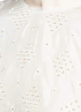 Detail View - Click To Enlarge - MS MIN - Broderie anglaise silk top