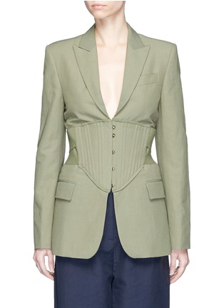 Main View - Click To Enlarge - STELLA MCCARTNEY - Corset waist blazer