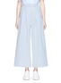 Main View - Click To Enlarge - XIAO LI - Pleated front stripe wide leg pants