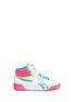 Main View - Click To Enlarge - REEBOK - 'Freestyle Hi Birthday' colourblock leather kids sneakers