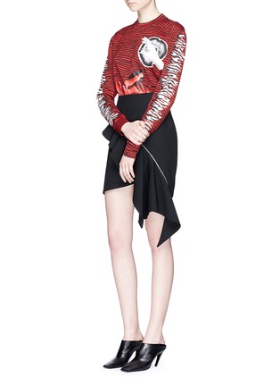 Figure View - Click To Enlarge - PROENZA SCHOULER - Zebra photographic print long sleeve T-shirt