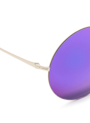 Detail View - Click To Enlarge - MATTHEW WILLIAMSON - Oversized metal round mirror sunglasses