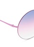 Detail View - Click To Enlarge - MATTHEW WILLIAMSON - Oversize metal round sunglasses