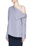 Front View - Click To Enlarge - DION LEE - 'Axis' gingham check one-shoulder top