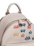 Detail View - Click To Enlarge - ANYA HINDMARCH - 'Space Invaders Mini' embossed leather backpack