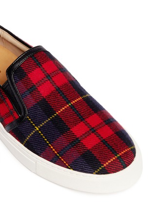 Detail View - Click To Enlarge - PEDDER RED - Tartan check flannel slip-ons