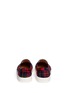 Back View - Click To Enlarge - PEDDER RED - Tartan check flannel slip-ons