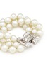 Detail View - Click To Enlarge - KENNETH JAY LANE - Crystal clasp multi strand glass pearl bracelet