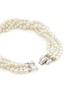 Detail View - Click To Enlarge - KENNETH JAY LANE - Crystal clasp multi strand glass pearl necklace