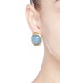 Figure View - Click To Enlarge - KENNETH JAY LANE - Opalescent glass cabochon clip earrings