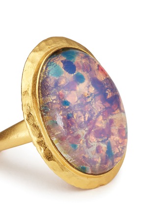 Detail View - Click To Enlarge - KENNETH JAY LANE - Opalescent glass cabochon ring