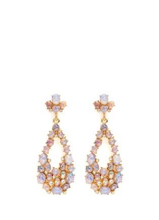 Main View - Click To Enlarge - KENNETH JAY LANE - Opalescent glass cabochon cutout drop earrings