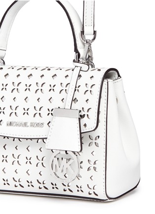Detail View - Click To Enlarge - MICHAEL KORS - 'Ava' extra small perforated leather crossbody bag