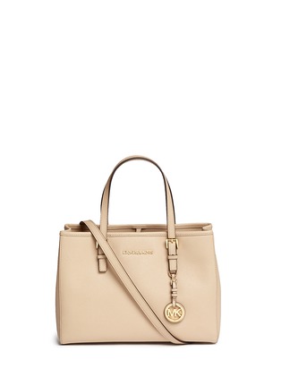 Main View - Click To Enlarge - MICHAEL KORS - 'Jet Set Travel' medium saffiano leather east west tote
